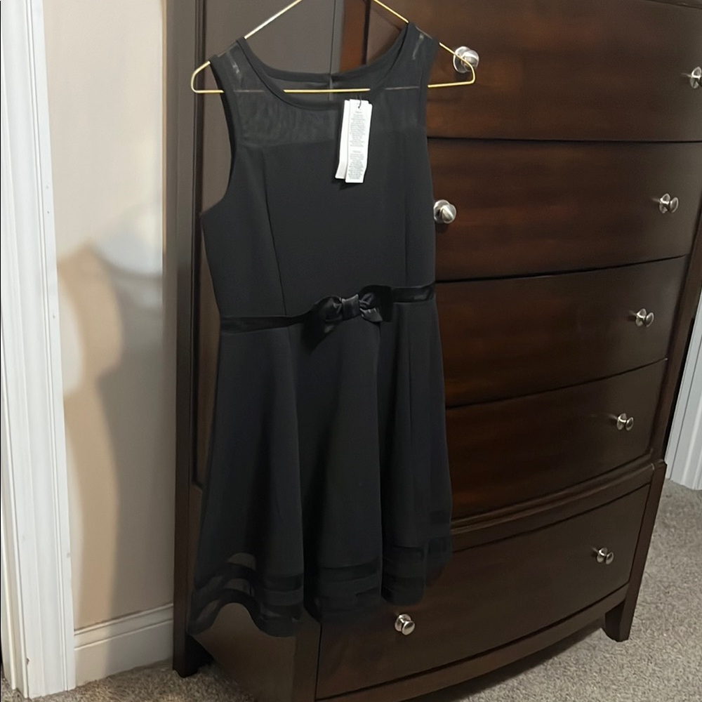 Calvin Klein Black Sleeveless Fit and Flare Dress